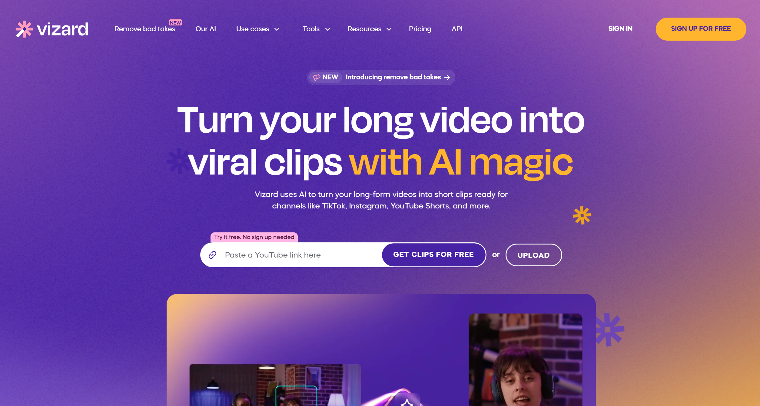 Vizard-AI视频编辑工具-Illustration- Vizard