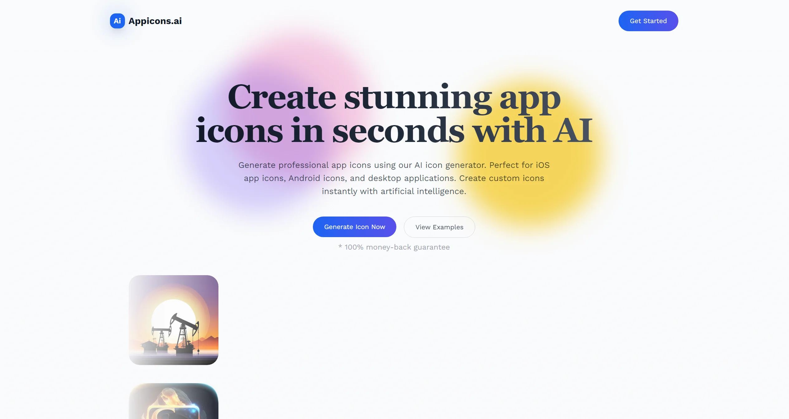 Appicons AI-Illustration- Appicons AI-应用图标生成工具