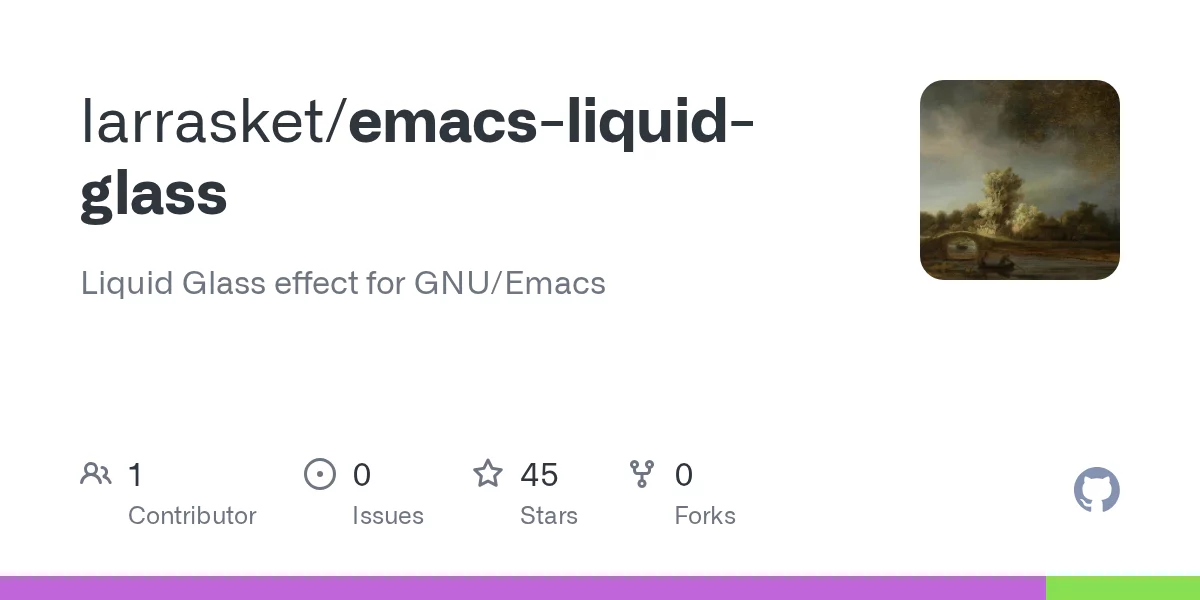 Emacs Liquid Glass 网站预览
