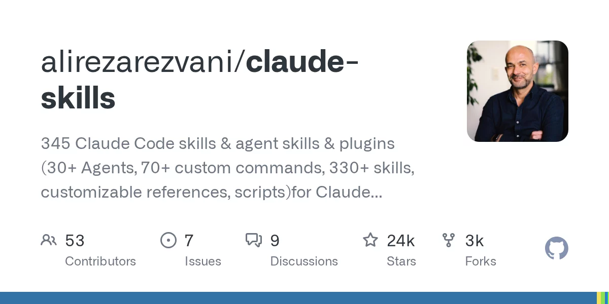 alirezarezvani/claude-skills – 362个Claude Code技能包 网站预览
