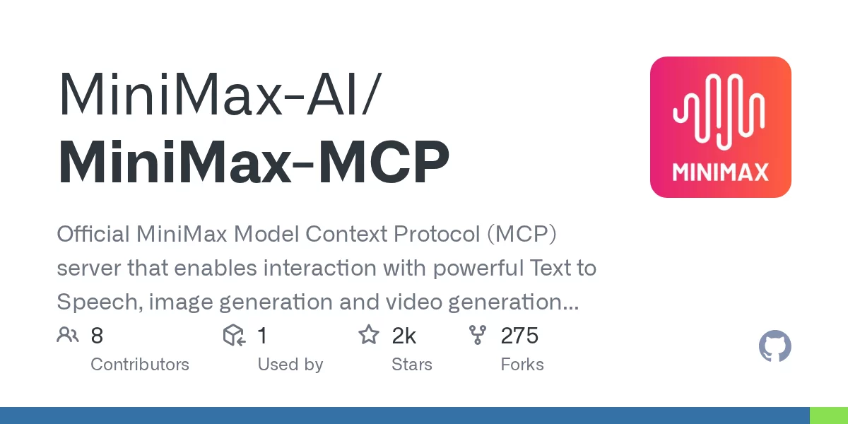 MiniMax MCP Server 网站预览