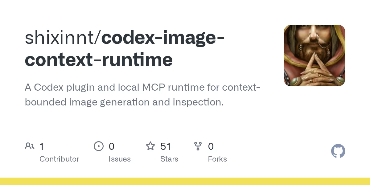 Image Context Runtime for Codex 网站预览
