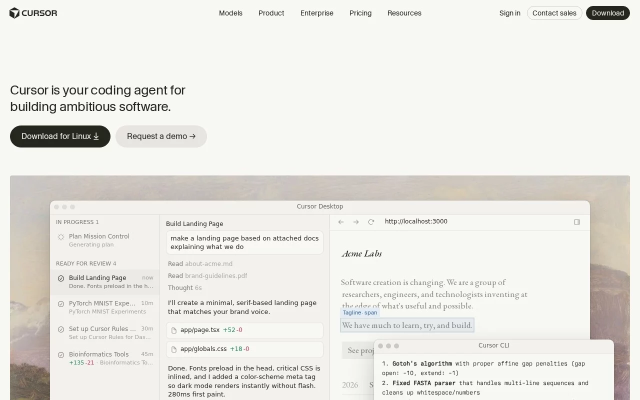 Cursor Marketplace 网站预览