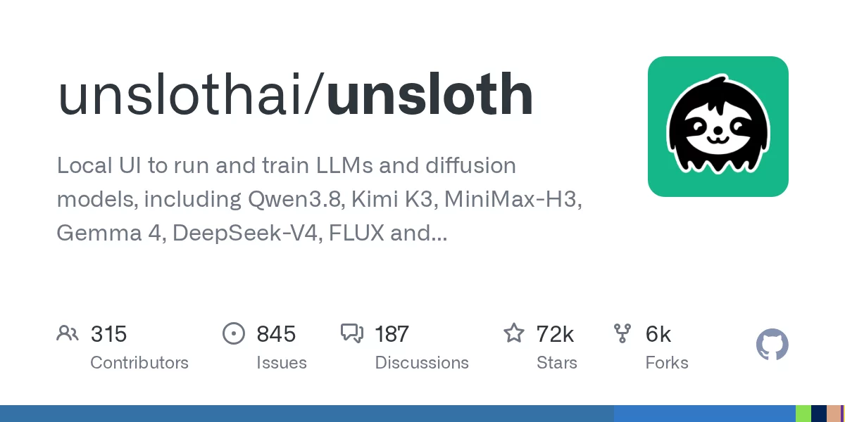 Unsloth 网站预览