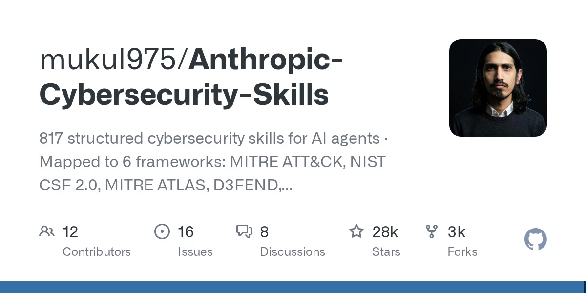 Anthropic-Cybersecurity-Skills – 817个网络安全技能库 网站预览