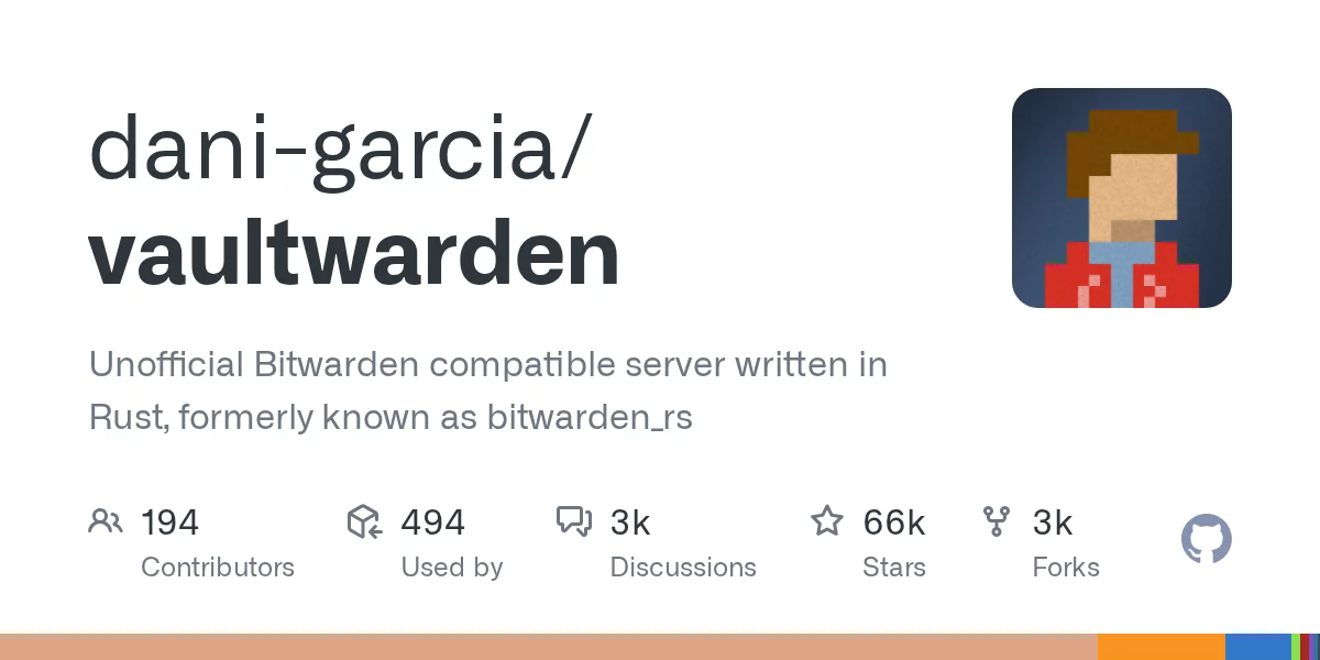 Vaultwarden 网站预览