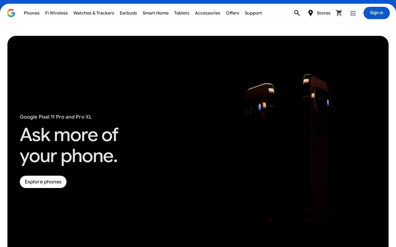 Pixel 11 Pro 网站预览