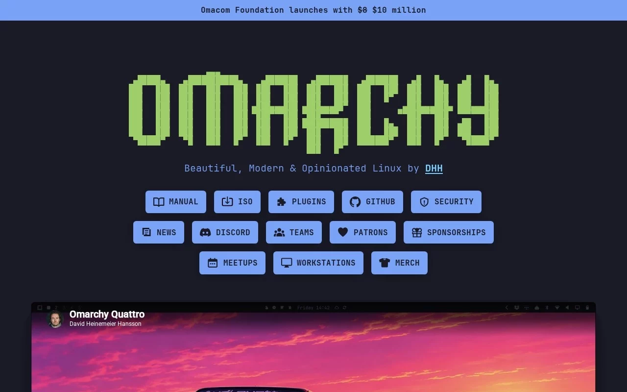 Omarchy 网站预览
