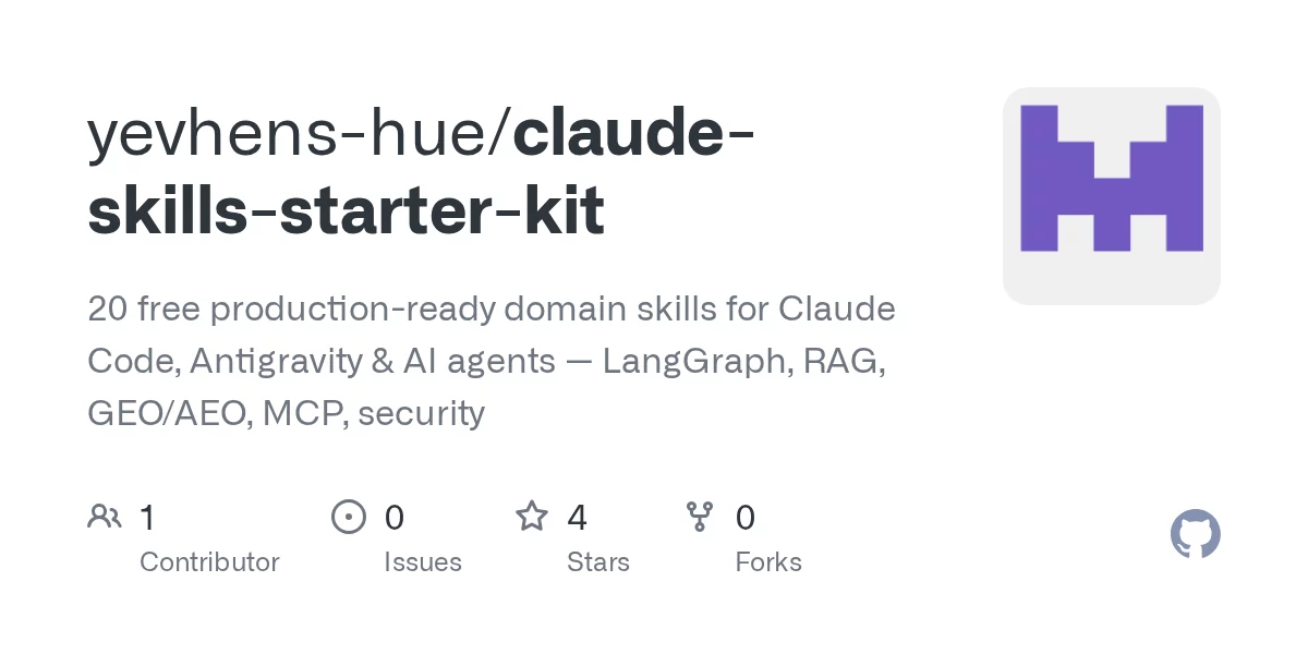 Claude Skills Starter Kit 网站预览