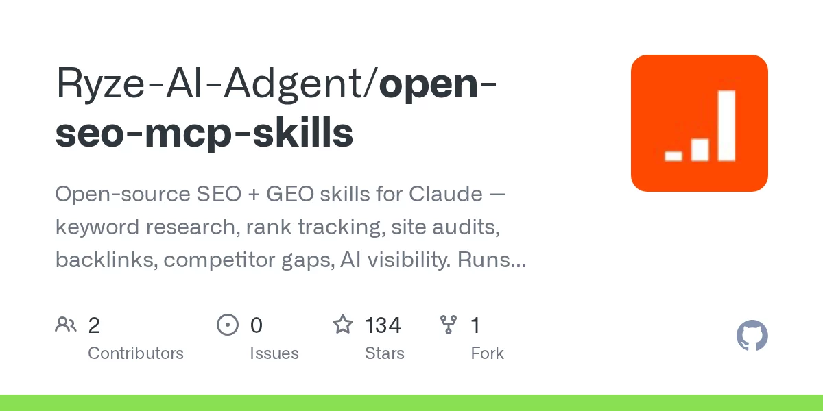 Open SEO MCP Skills 网站预览