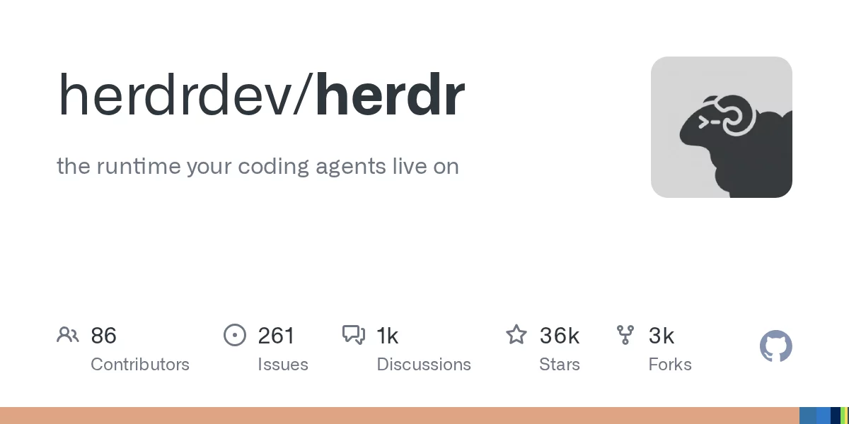 Herdr — 编码智能体的终端运行环境 网站预览