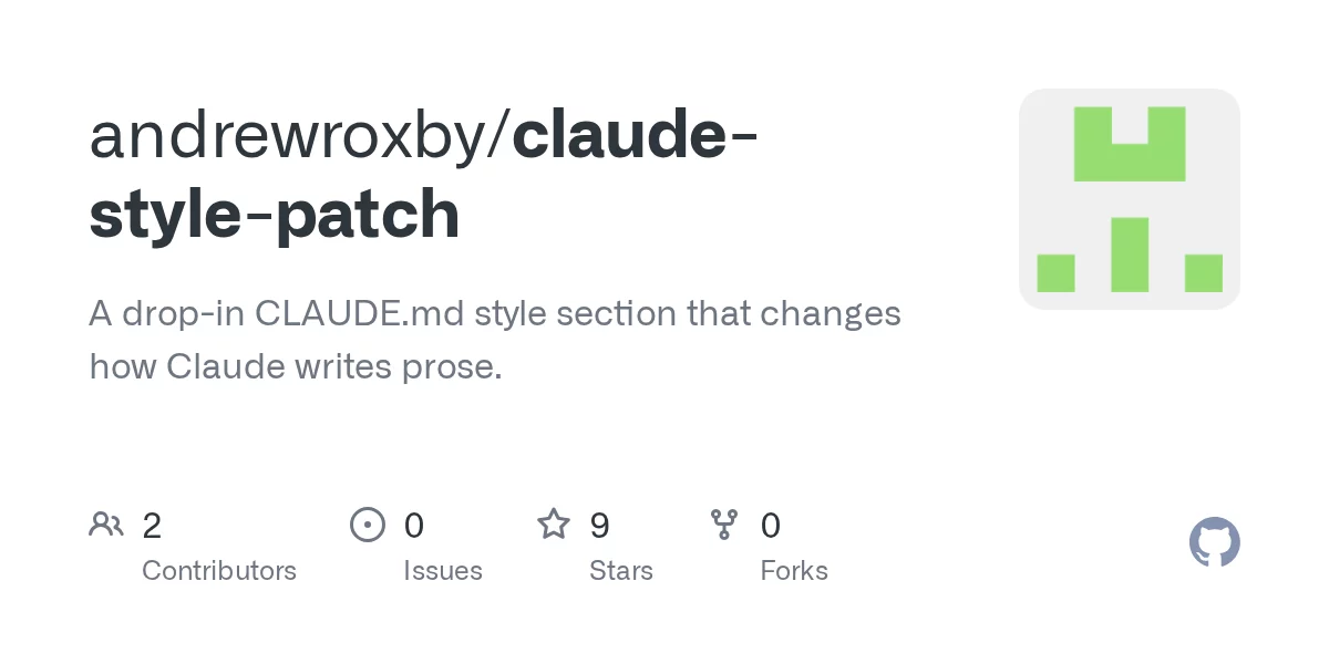 Claude Style Patch 网站预览