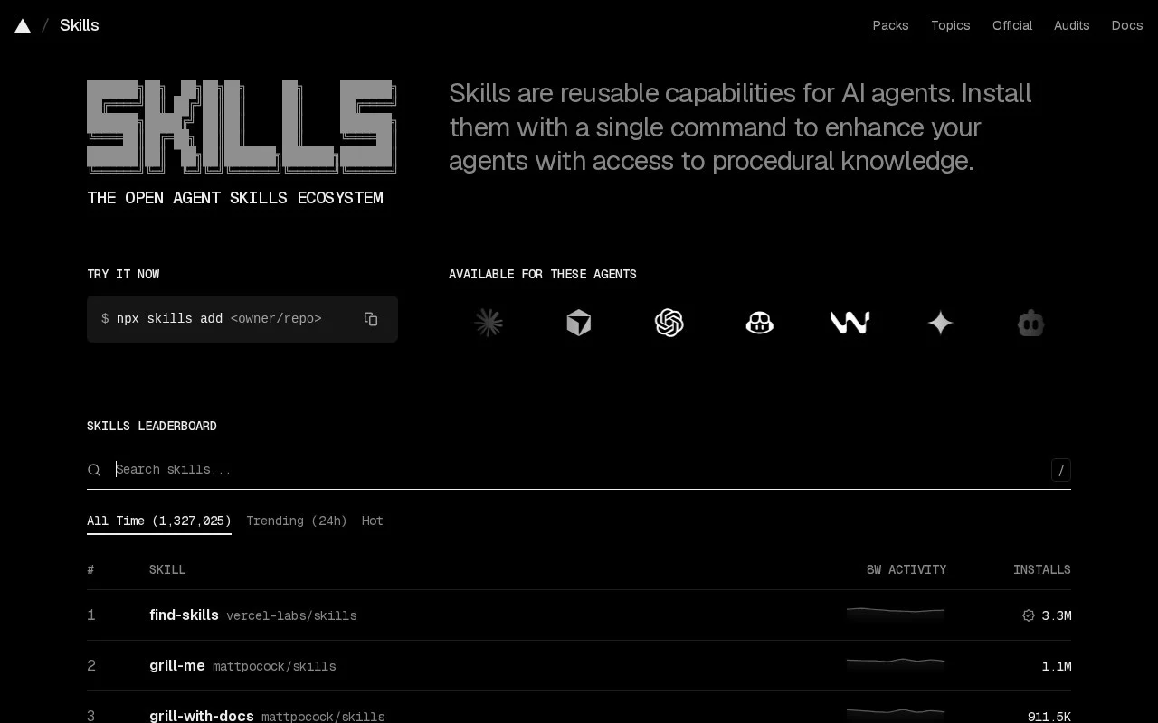 skills 网站预览