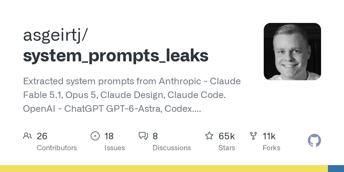 system_prompts_leaks 网站预览