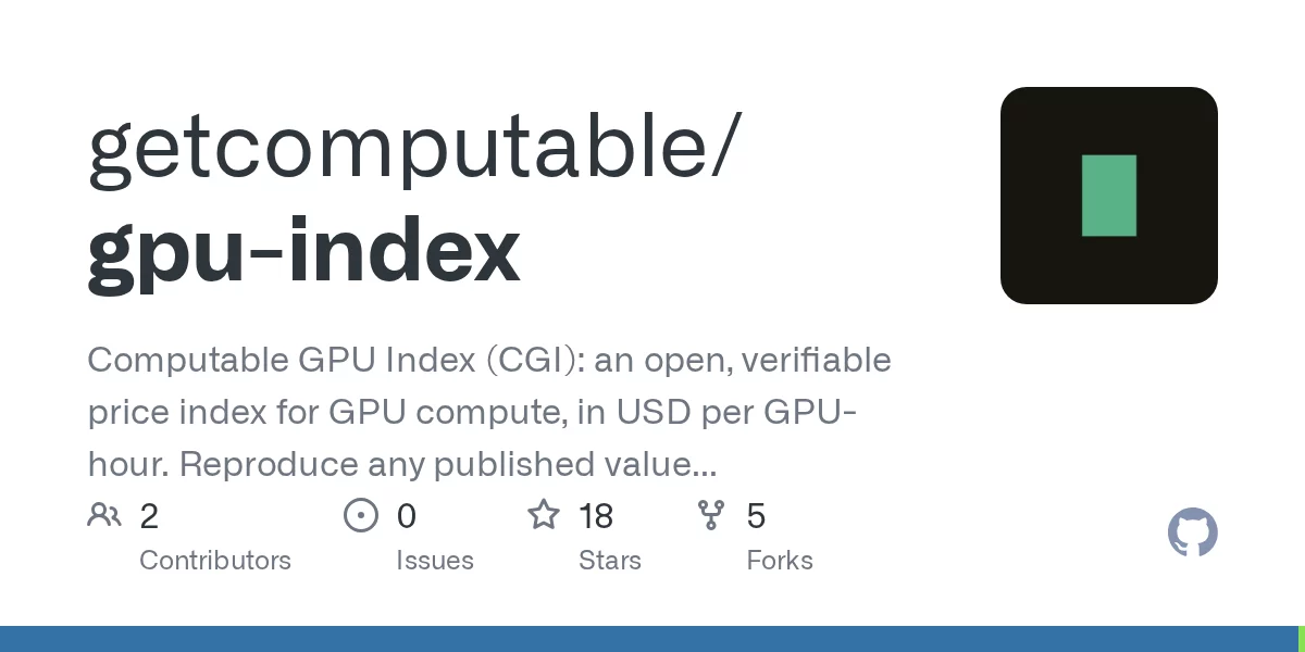 Computable GPU Index (CGI) 网站预览