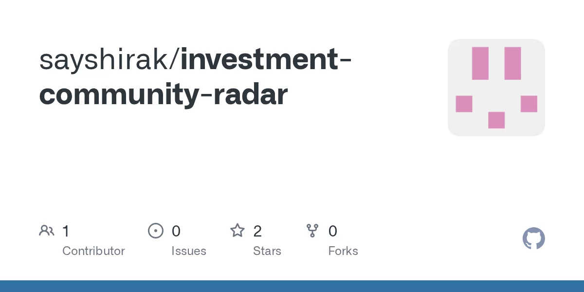 investment-community-radar 网站预览