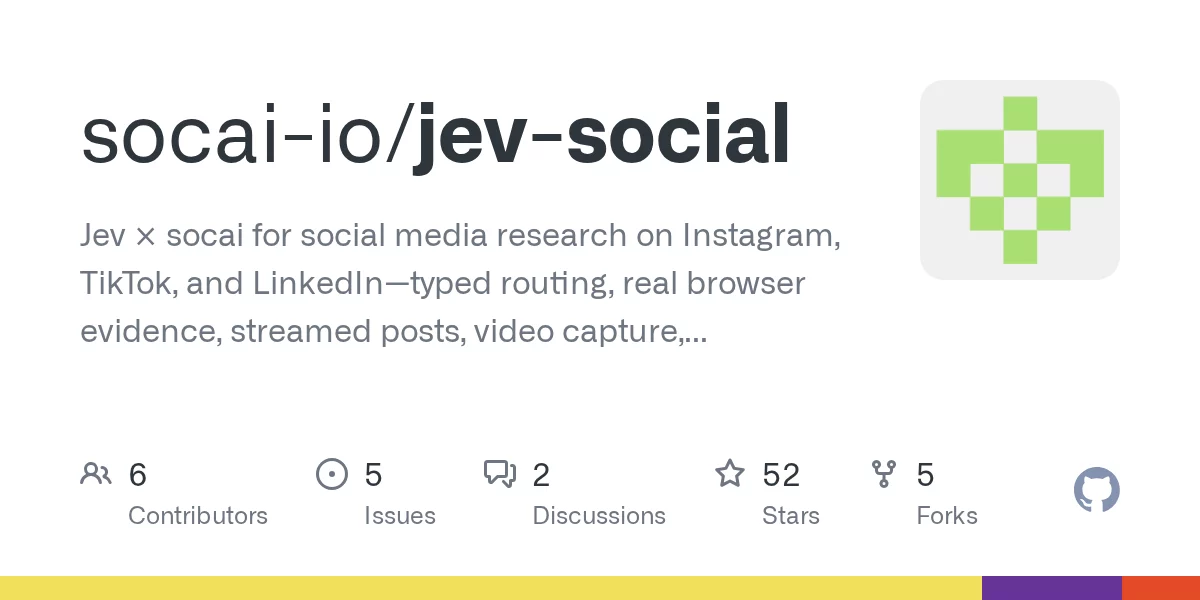 Jev Social 网站预览