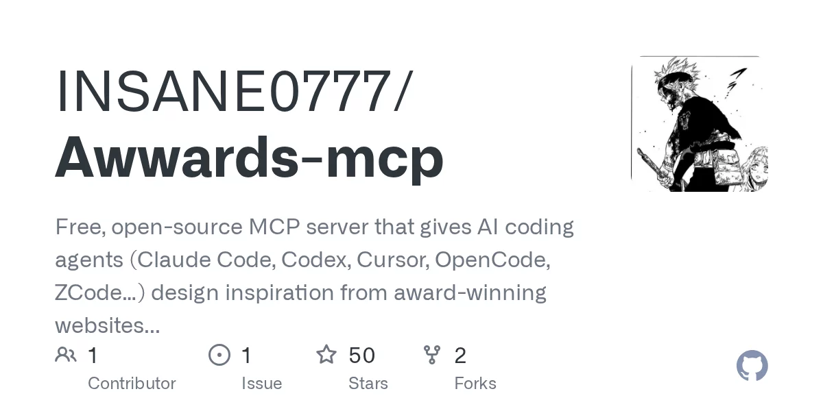 Awwwards MCP 网站预览