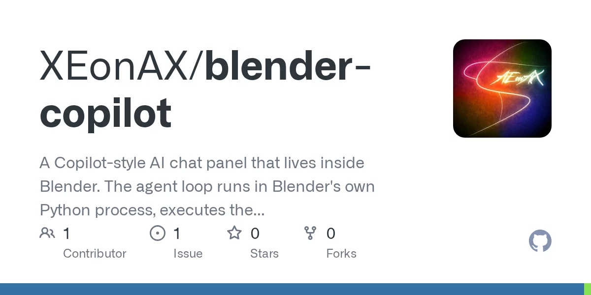 Blender Copilot 住在 Blender 里的AI建模助手 网站预览