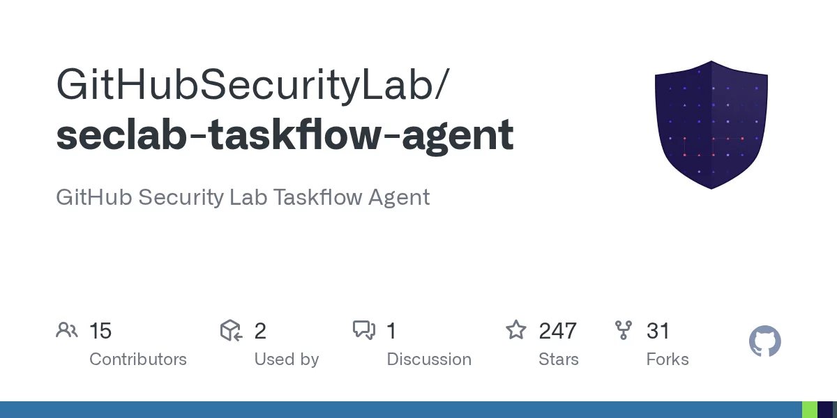 GitHub Security Lab Taskflow Agent 网站预览