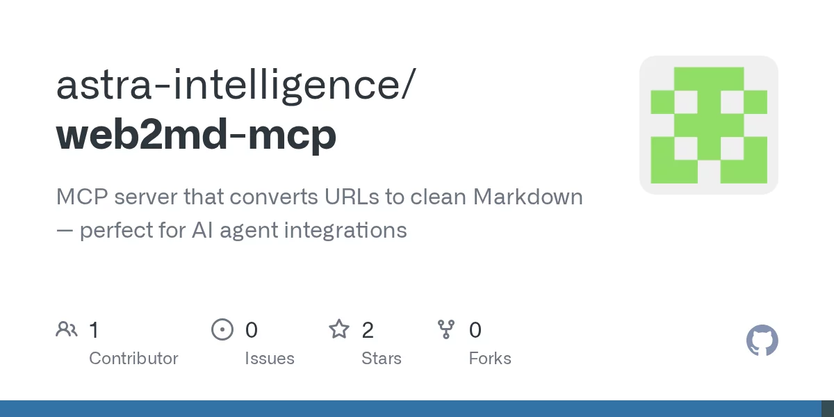 Web2MD MCP Server 网站预览