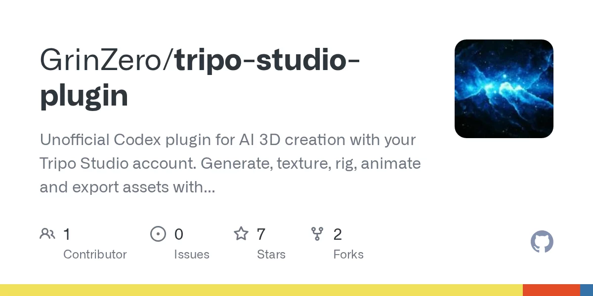 Tripo Studio for Codex 网站预览