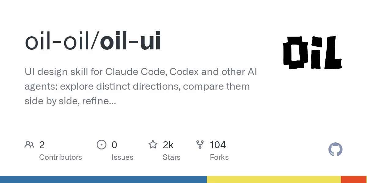 Oil UI 网站预览