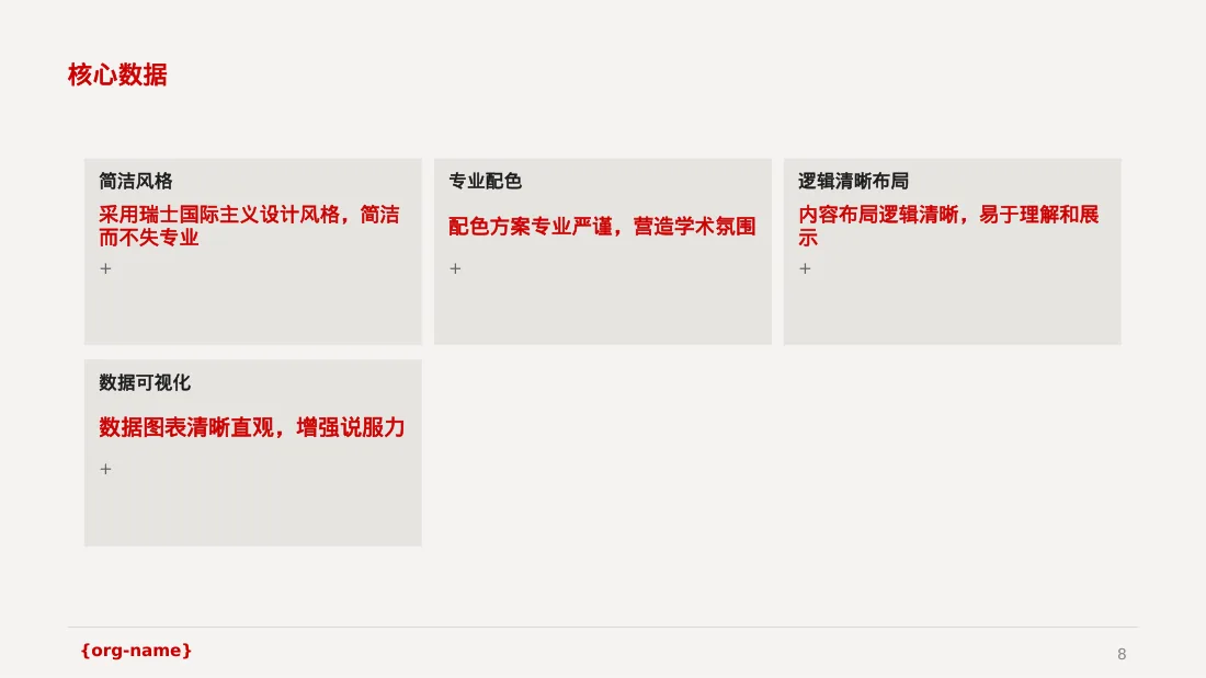 经管类论文答辩专用PPT模板（黄蓝几何风） 第8页预览