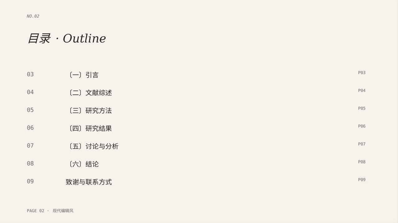文科社科毕业论文汇报PPT模板 第2页预览