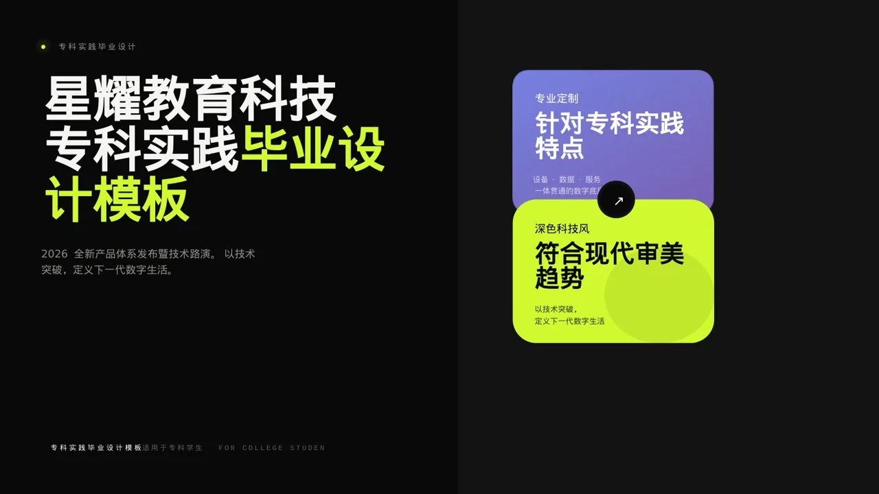 专科实践毕业设计模板 PPT