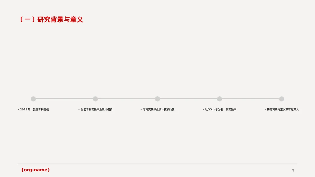 专科实践毕业设计模板 PPT 第3页预览