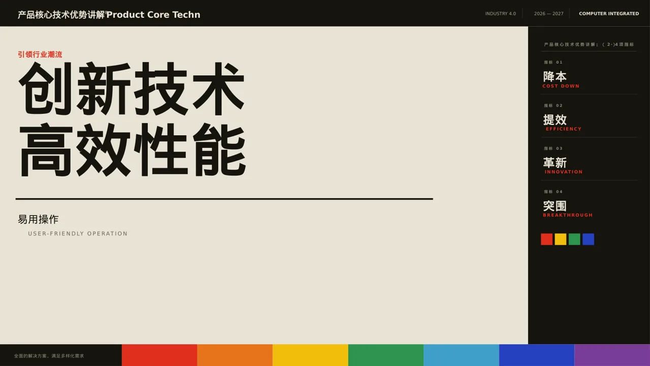 产品核心技术优势讲解 PPT模板