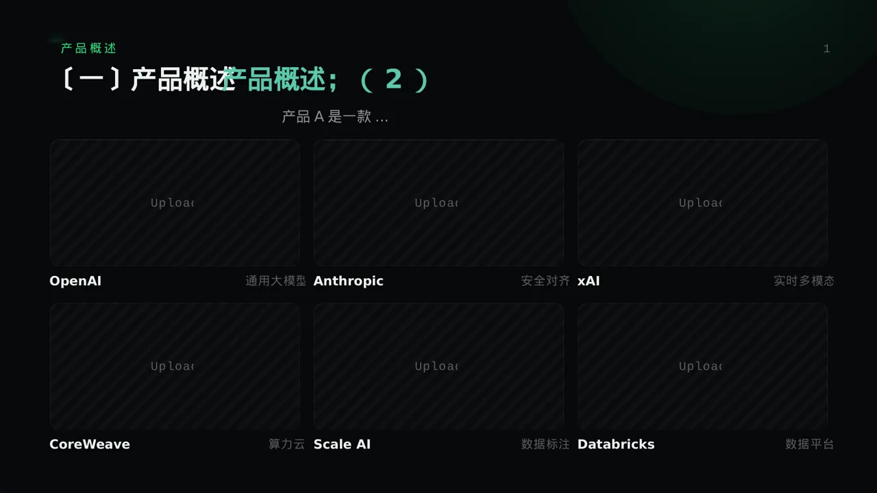产品核心功能详细讲解模板 PPT 第5页预览