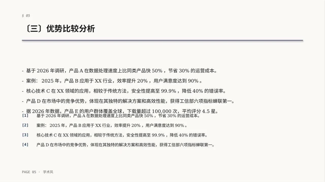 产品核心技术优势讲解PPT模板 第5页预览