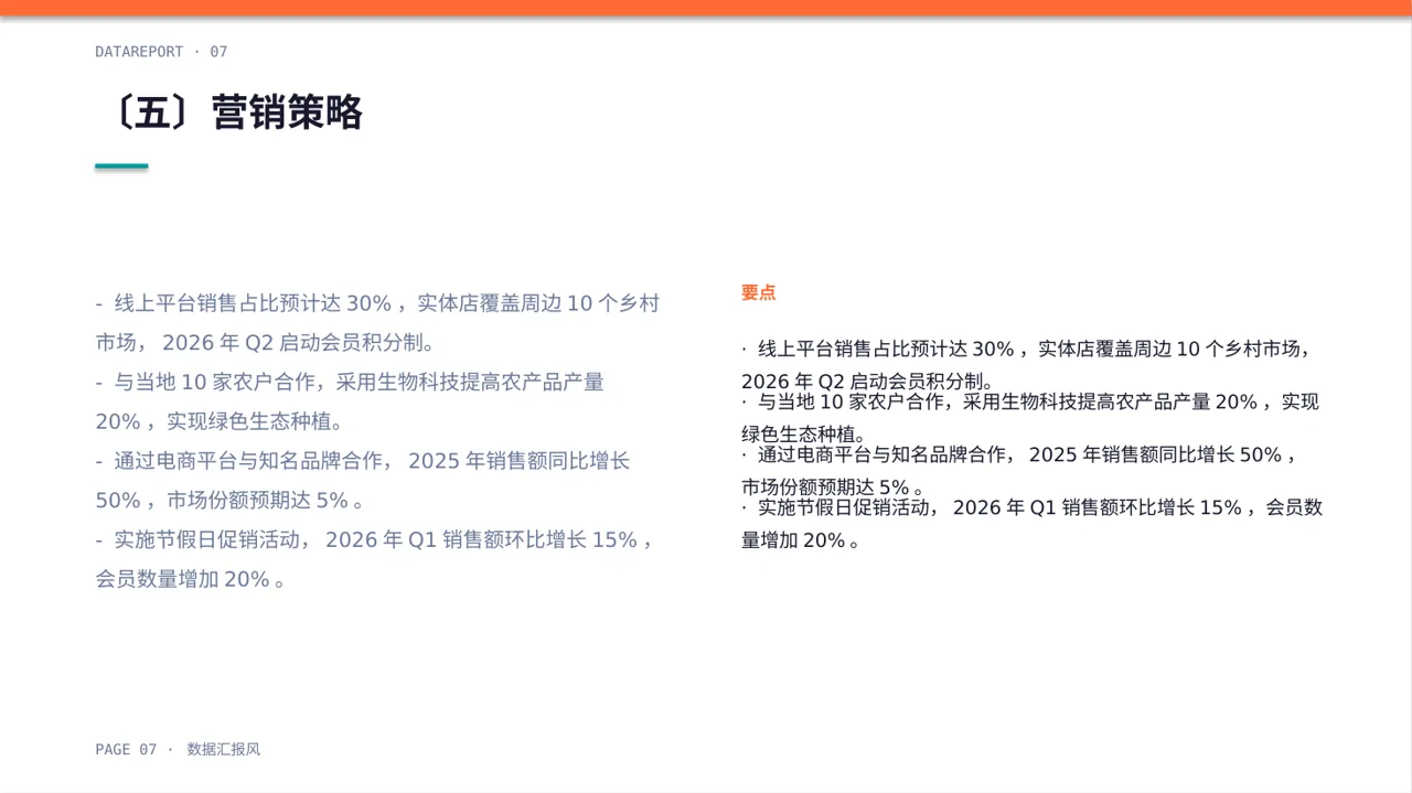 乡村创业项目参赛汇报PPT模板 第7页预览