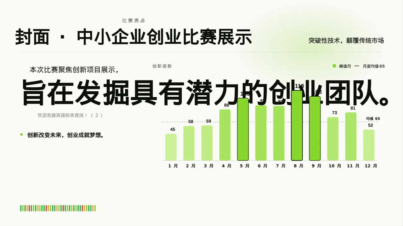 中小企业创业比赛展示 PPT模板 第3页预览