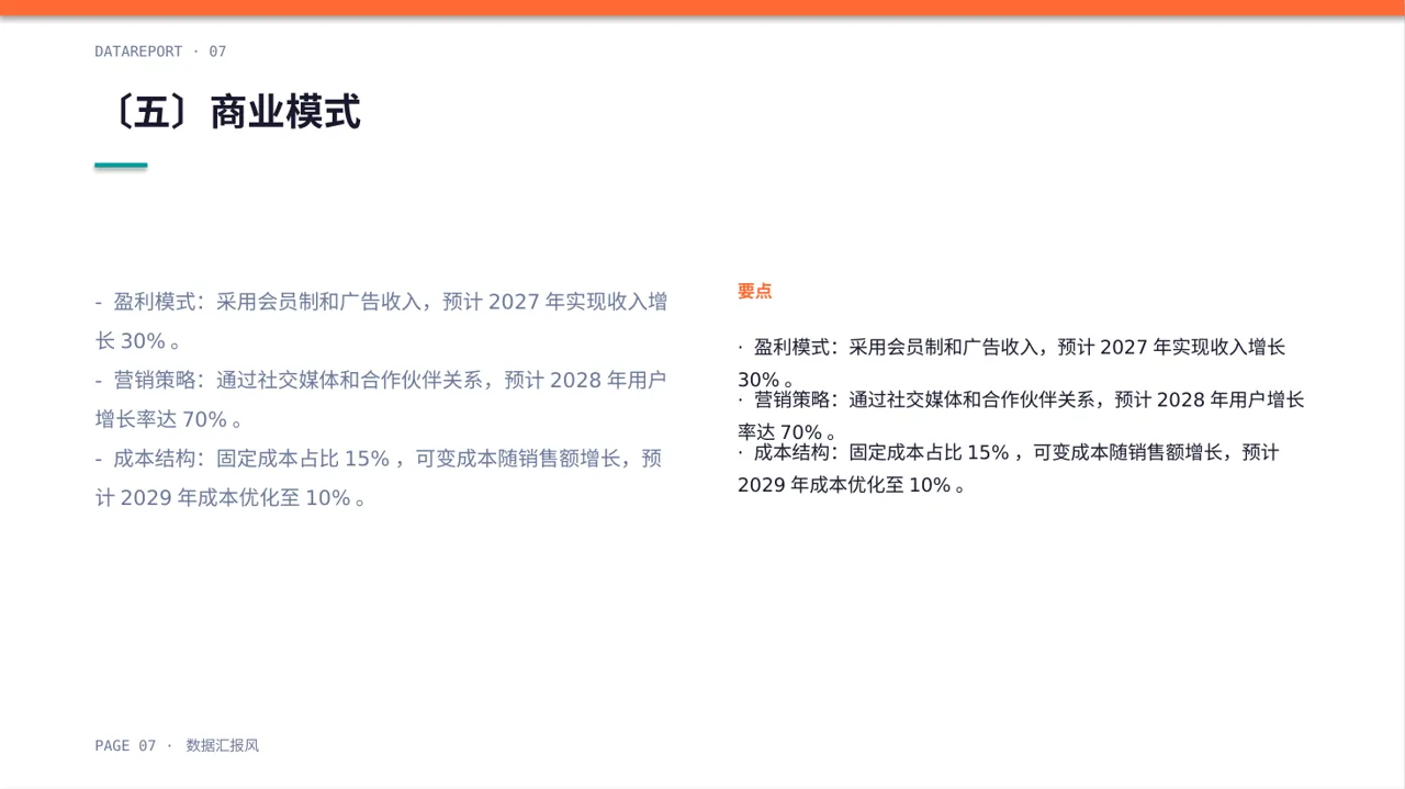 中小企业创业比赛展示 PPT模板（数据图表风）-2 第7页预览