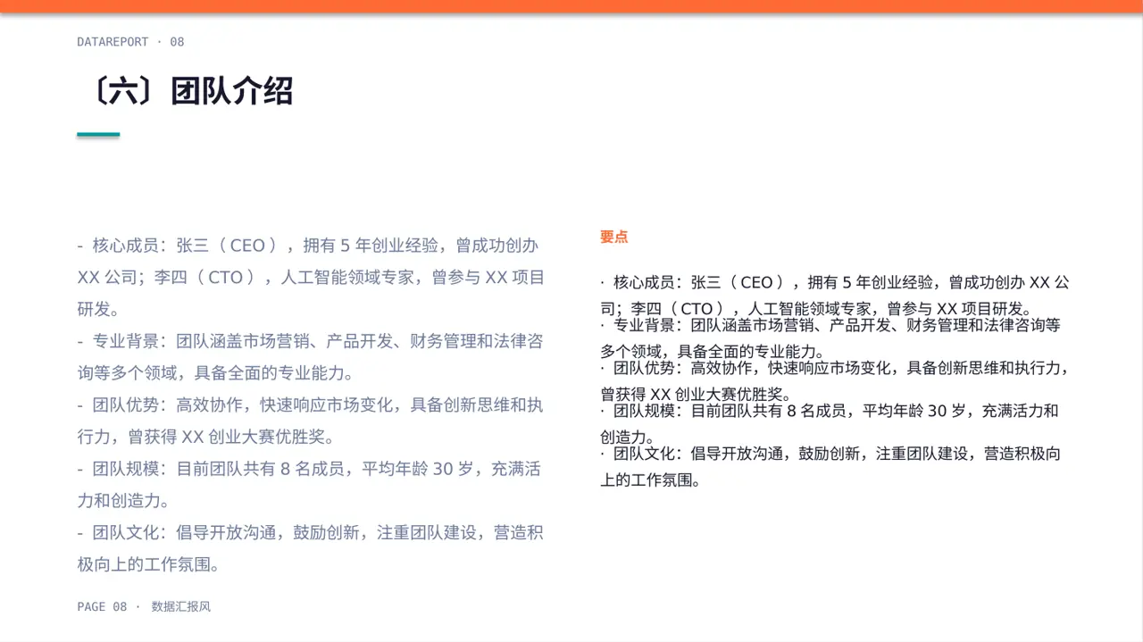 中小企业创业比赛展示 PPT模板（数据图表风）-2 第8页预览