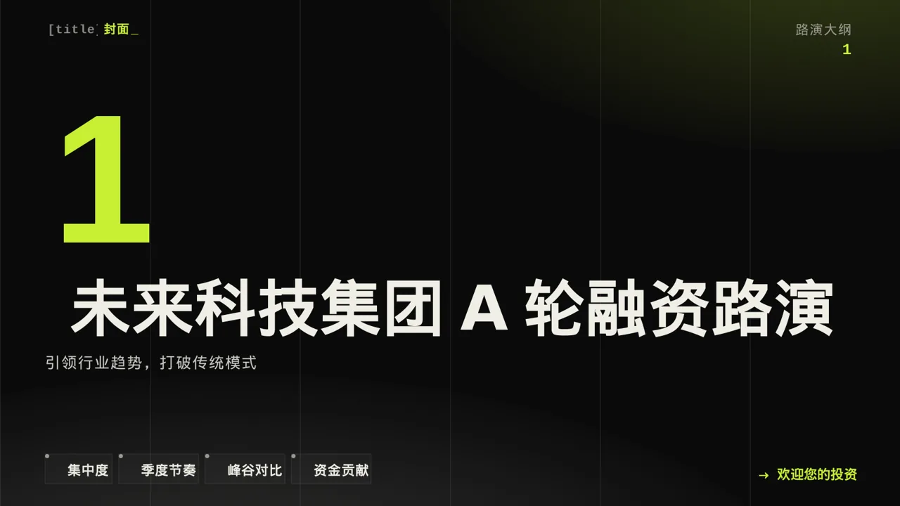 A轮融资投资人路演PPT模板 第3页预览
