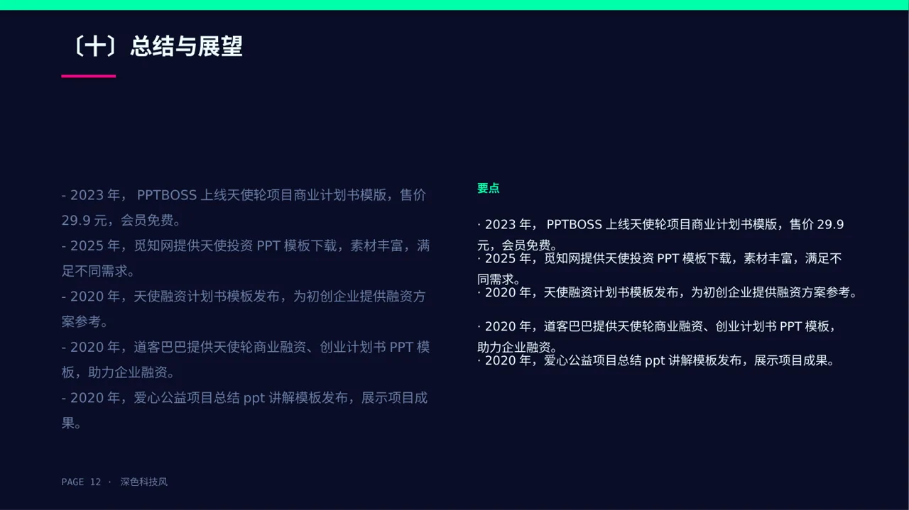 天使投资项目介绍PPT模板 第12页预览