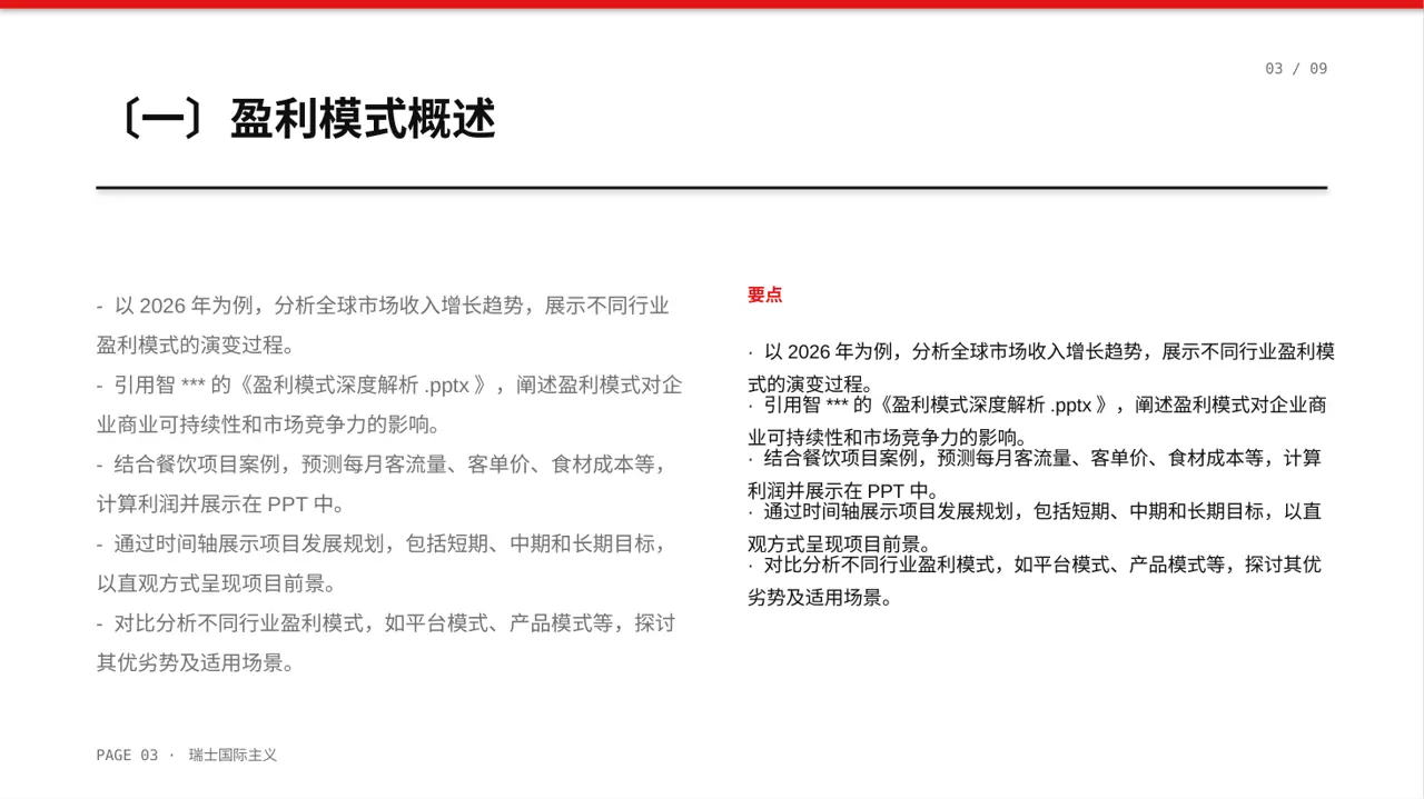 项目盈利模式专项讲解 PPT模板 第3页预览