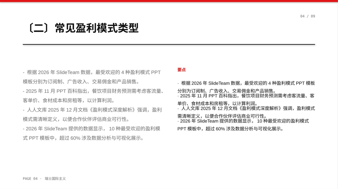 项目盈利模式专项讲解 PPT模板 第4页预览