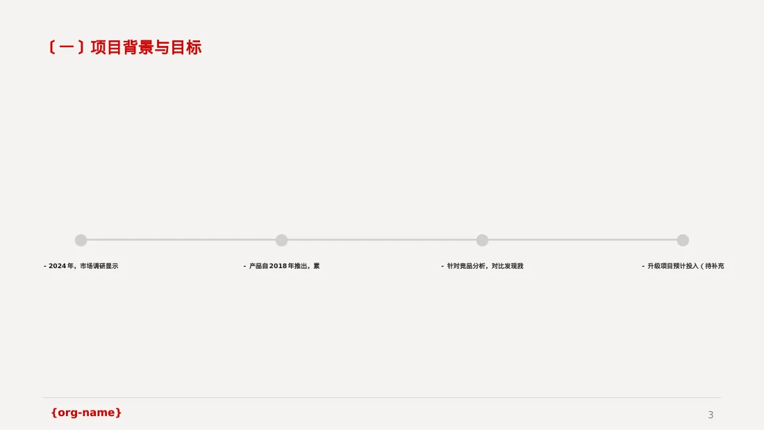 老产品优化升级汇报PPT模板 第3页预览