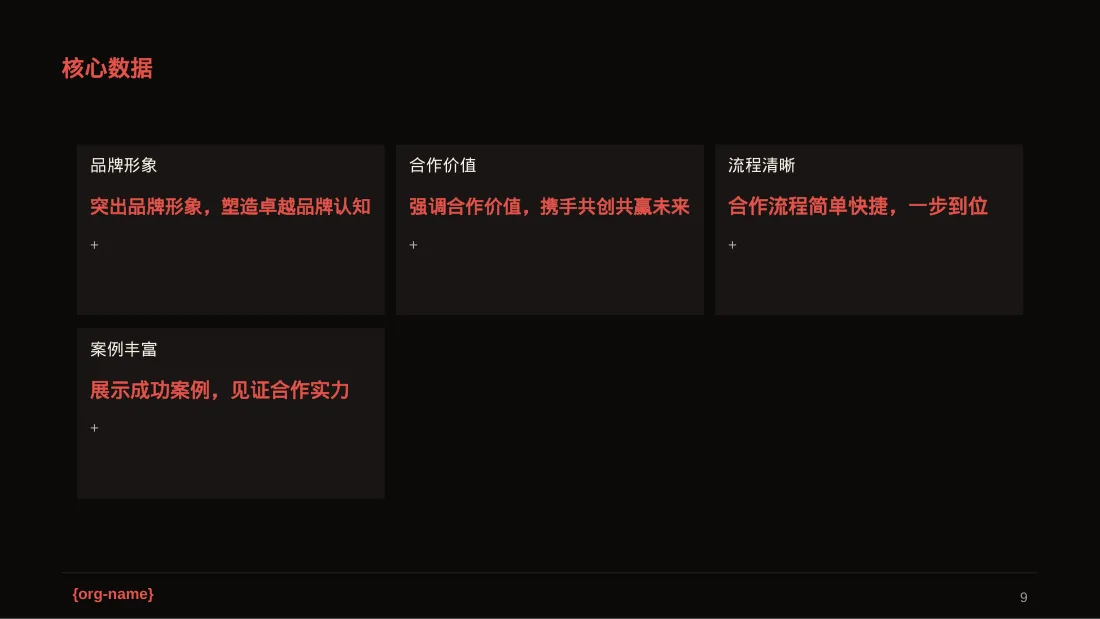 合作伙伴招募宣讲 PPT模板（深色科技风）-2 第9页预览