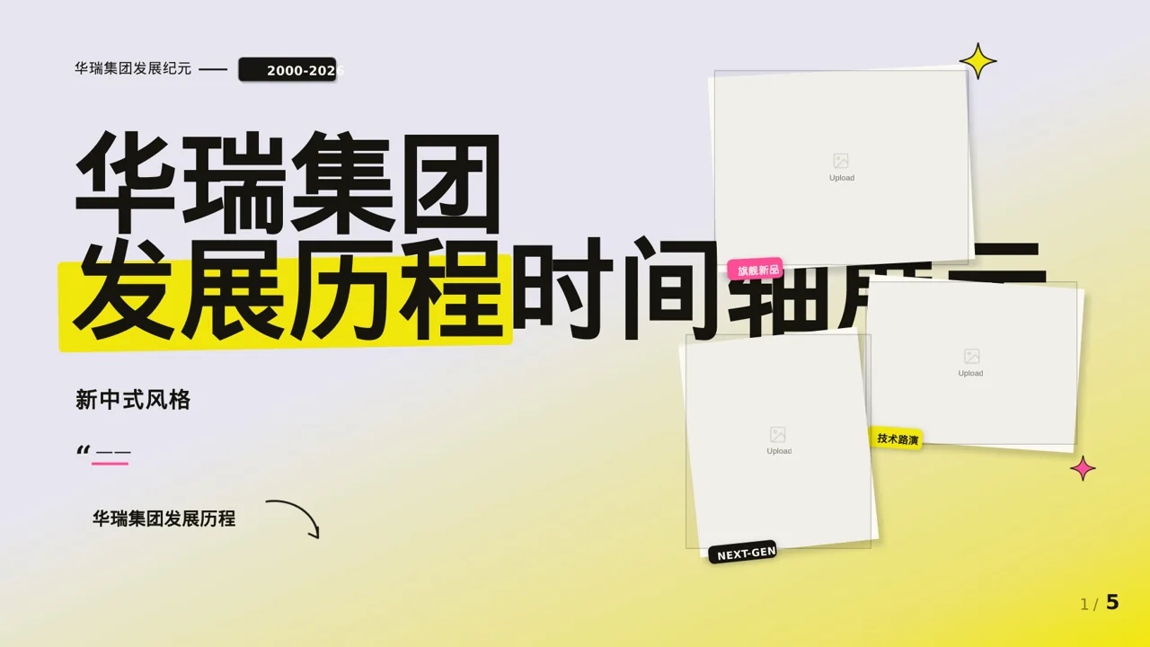 公司发展历程时间轴展示 PPT模板