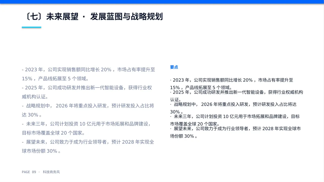 公司发展历程时间轴展示 PPT模板 第9页预览