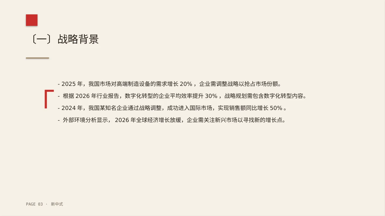 企业年度战略发展规划报告PPT模板 第3页预览