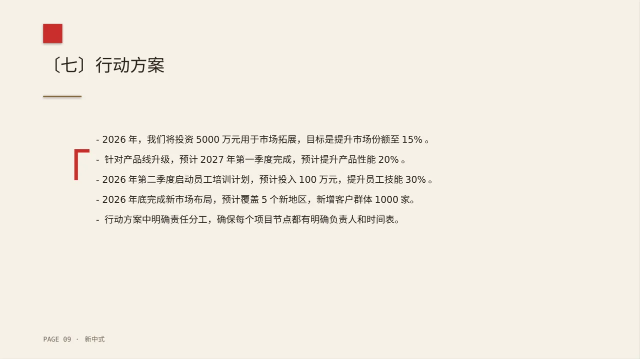 企业年度战略发展规划报告PPT模板 第9页预览