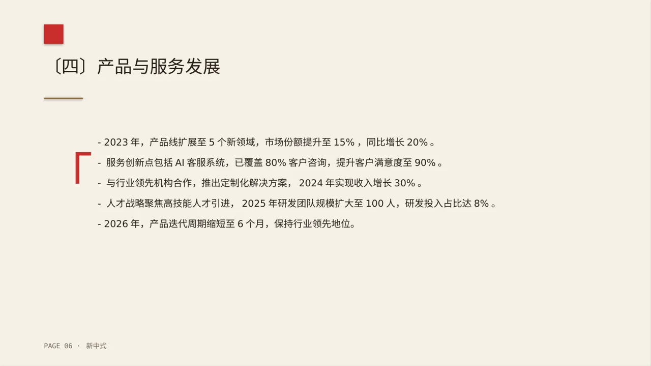 企业未来五年发展蓝图 PPT模板 第6页预览