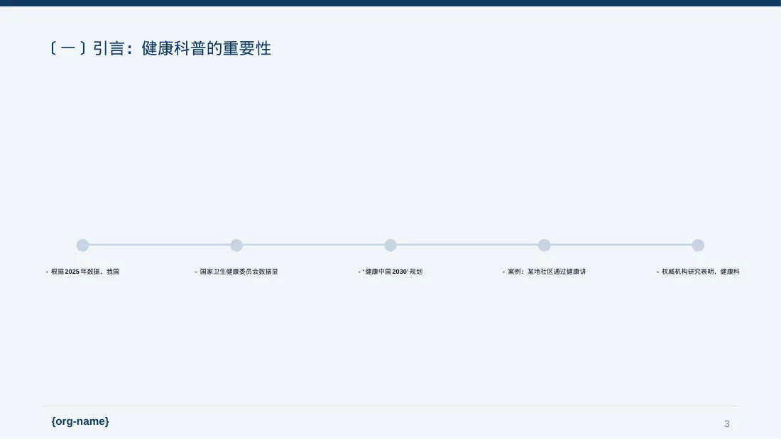 全民健康科普主题宣讲PPT模板 第3页预览